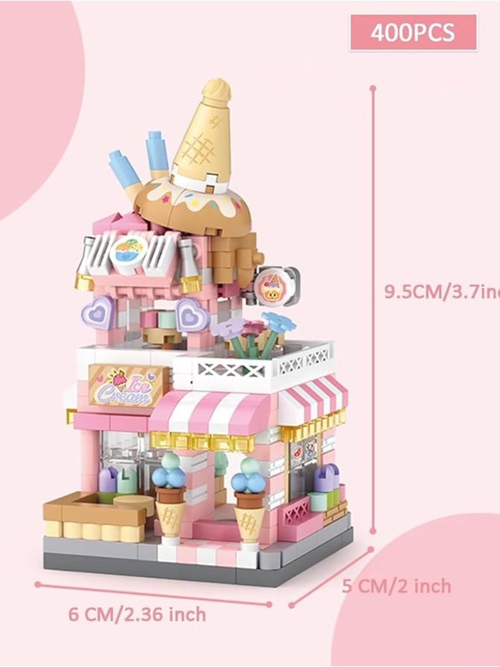 Ice Cream Shop Micro Block Building Set - Picture 3 of 3